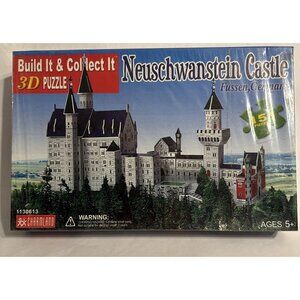 NEW 3D Puzzle Neuschwanstein Castle 151 Pieces New Sealed Ages 5+ Childrens Kids